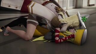 Guilty Gear Millia Rage is subjected by Ramlethal Valentine hot Lesbian sex - porn video