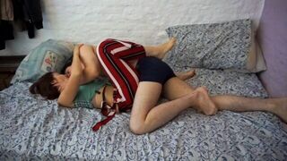 Lena Rica arrives from working very hot with desire for sex and moans reall - porn video