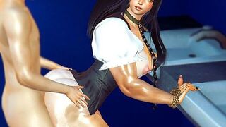 Overlord Albedo Muscular face fuck and anal in toilet - porn video