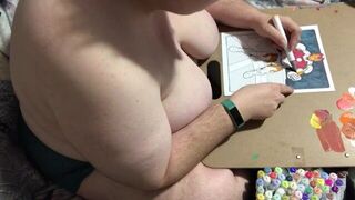 Busty BBW colors MCU Iron Man - porn video